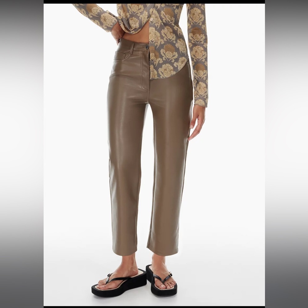 Wilfred Melina cropped leather pant size 2 in shitake